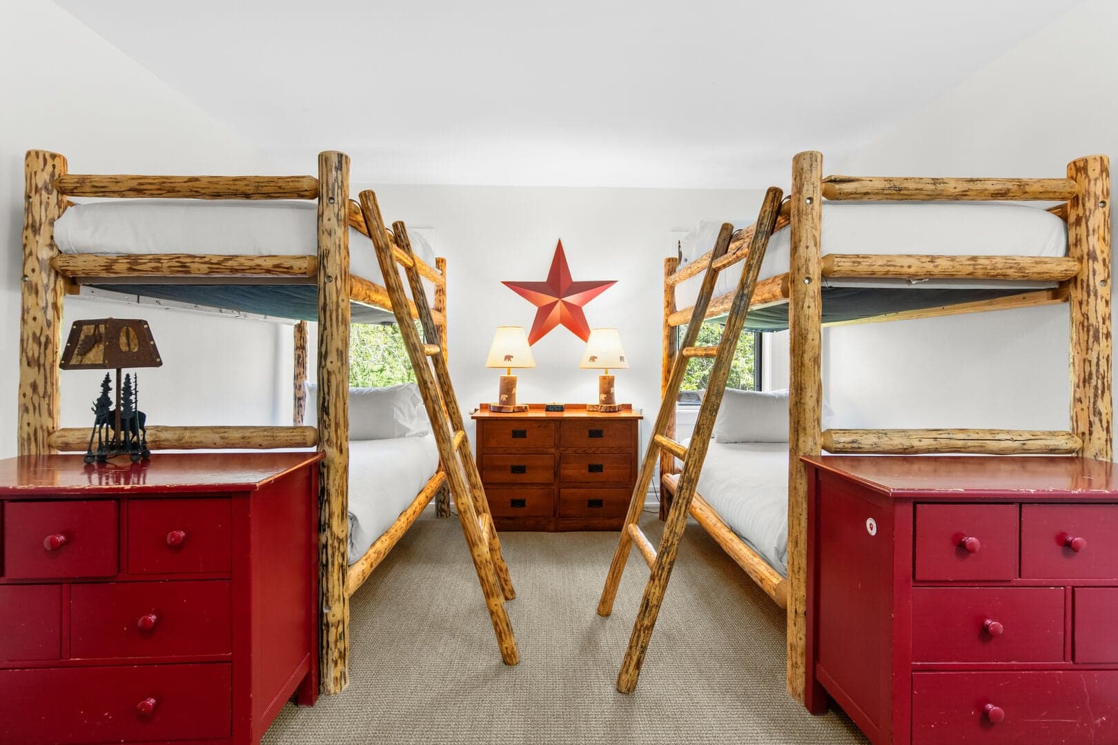2 Sets of Twin Bunk Beds w/ Small Attached 3/4 Bath (not pictured)