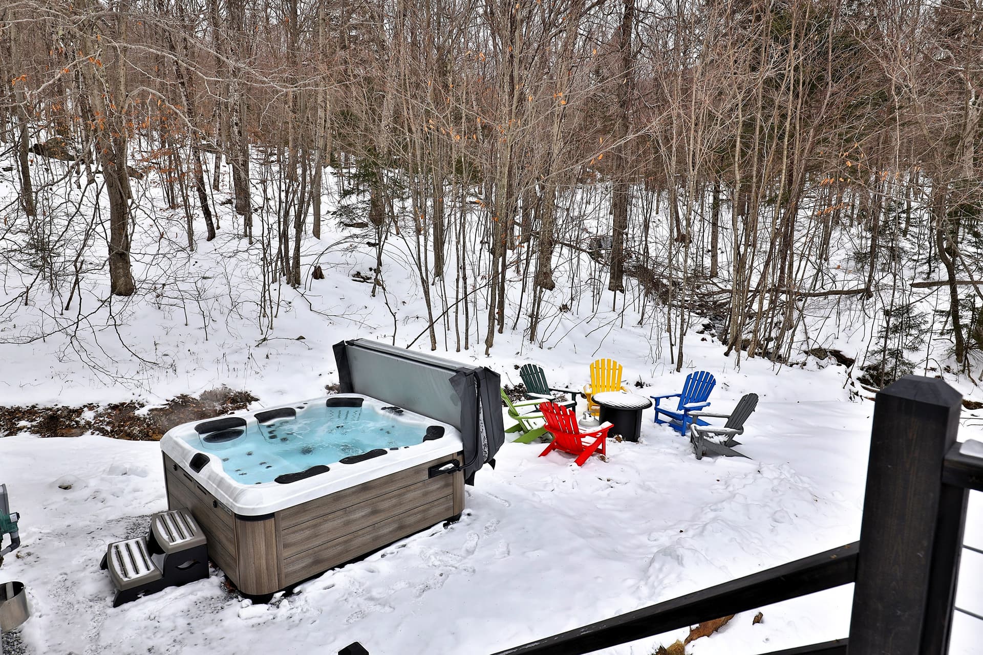 Hot tub and firepit to make sure you have the most relaxing stay possible.