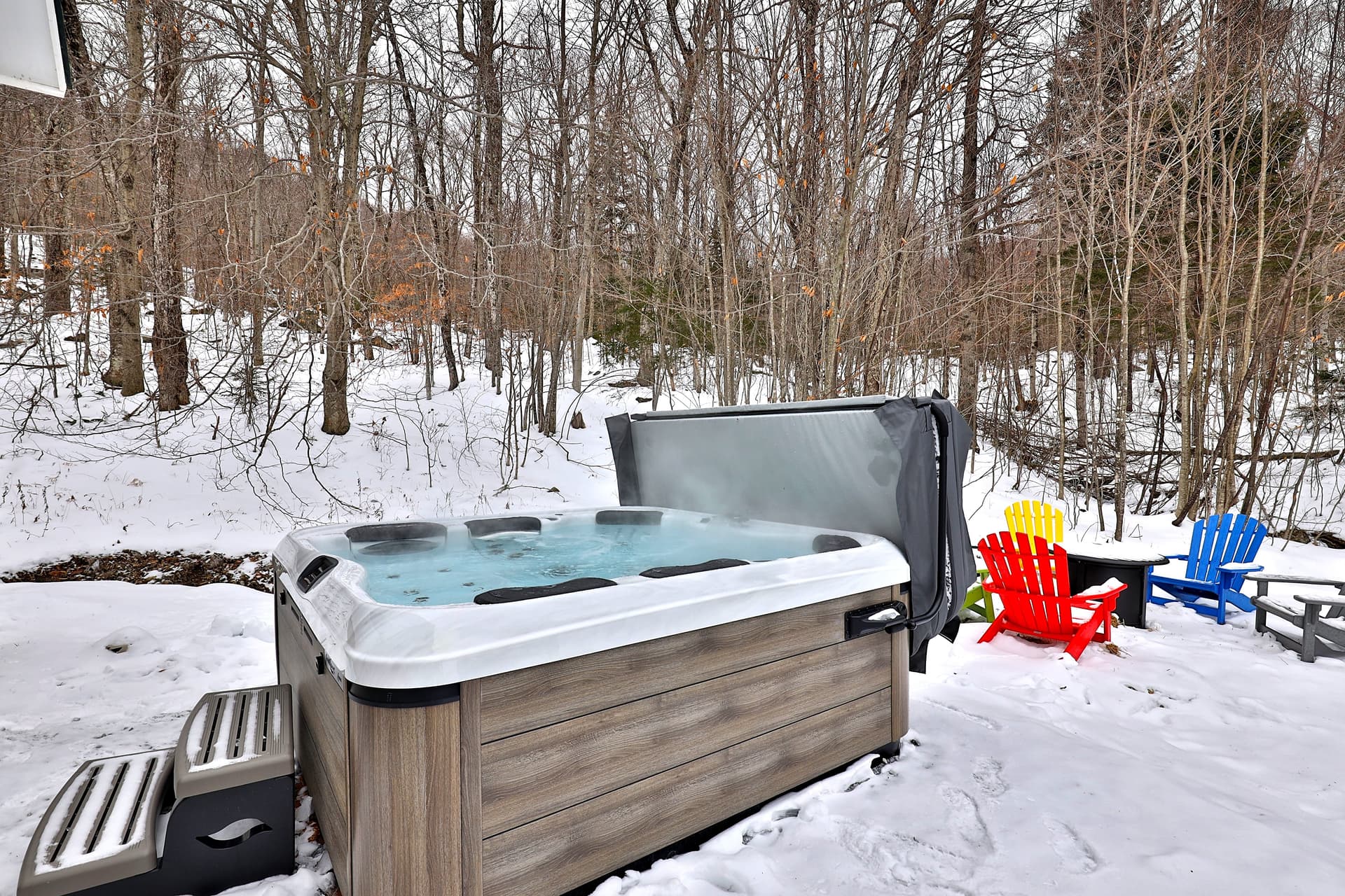 End your day soaking in the hot tub and looking up at the stars.