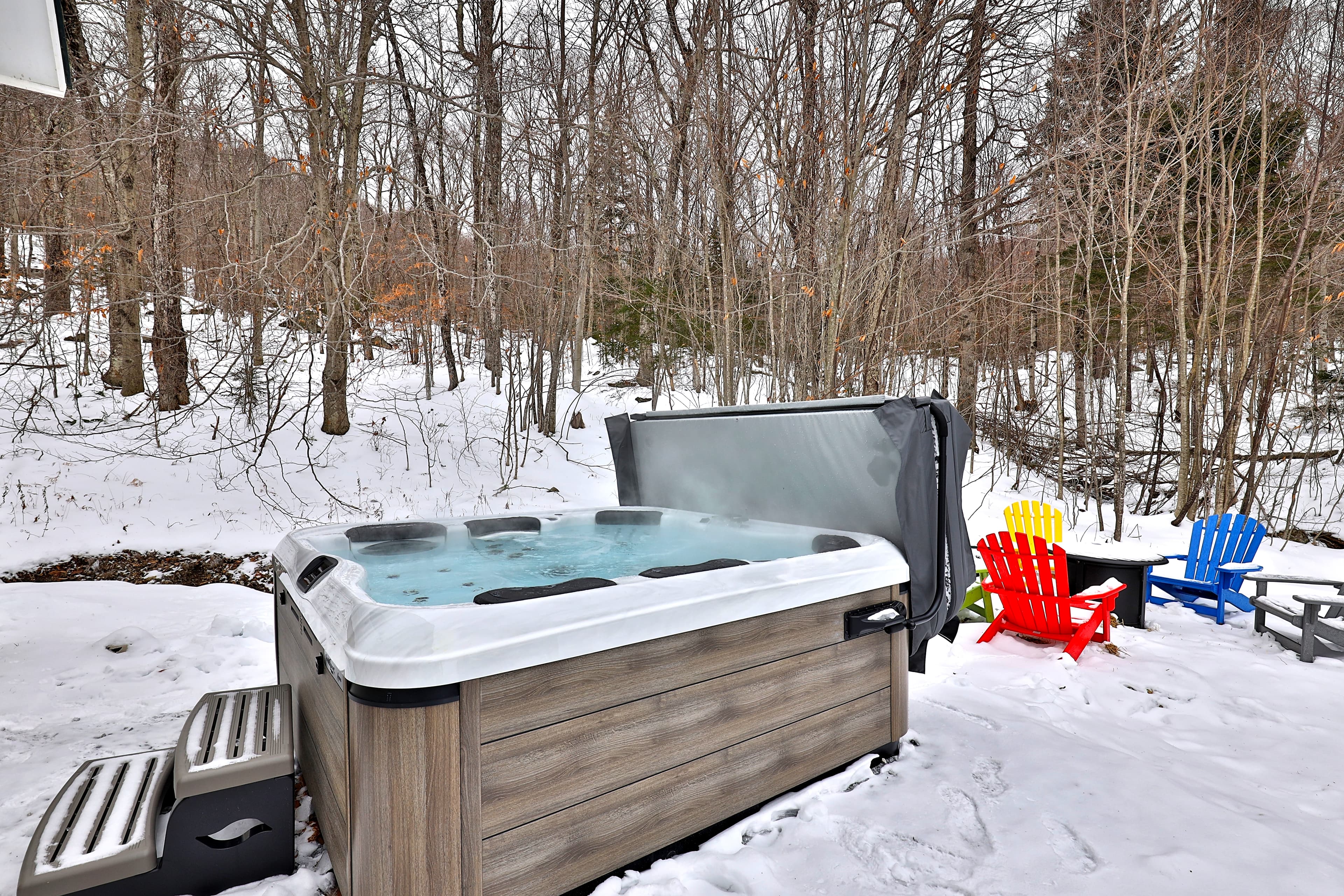 End your day soaking in the hot tub and looking up at the stars.