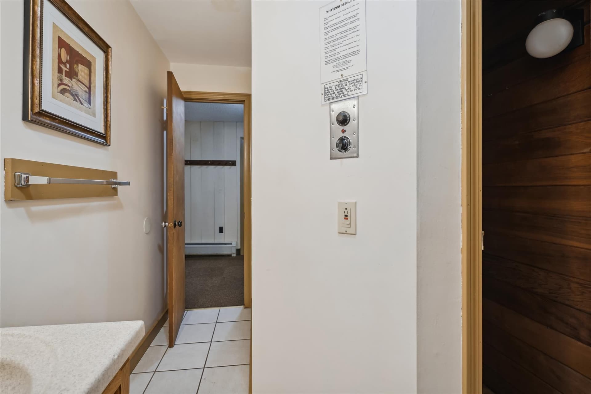 Full bathroom with Shower only and sauna, entrance level