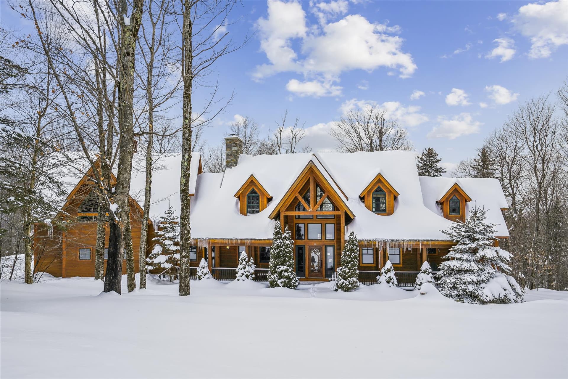 Outside view in the wintertime.