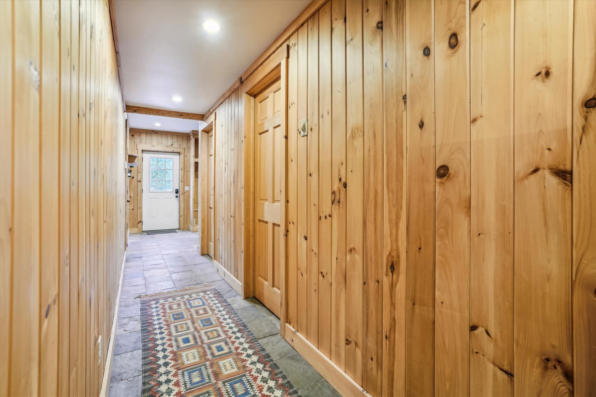 Lower level hallway.