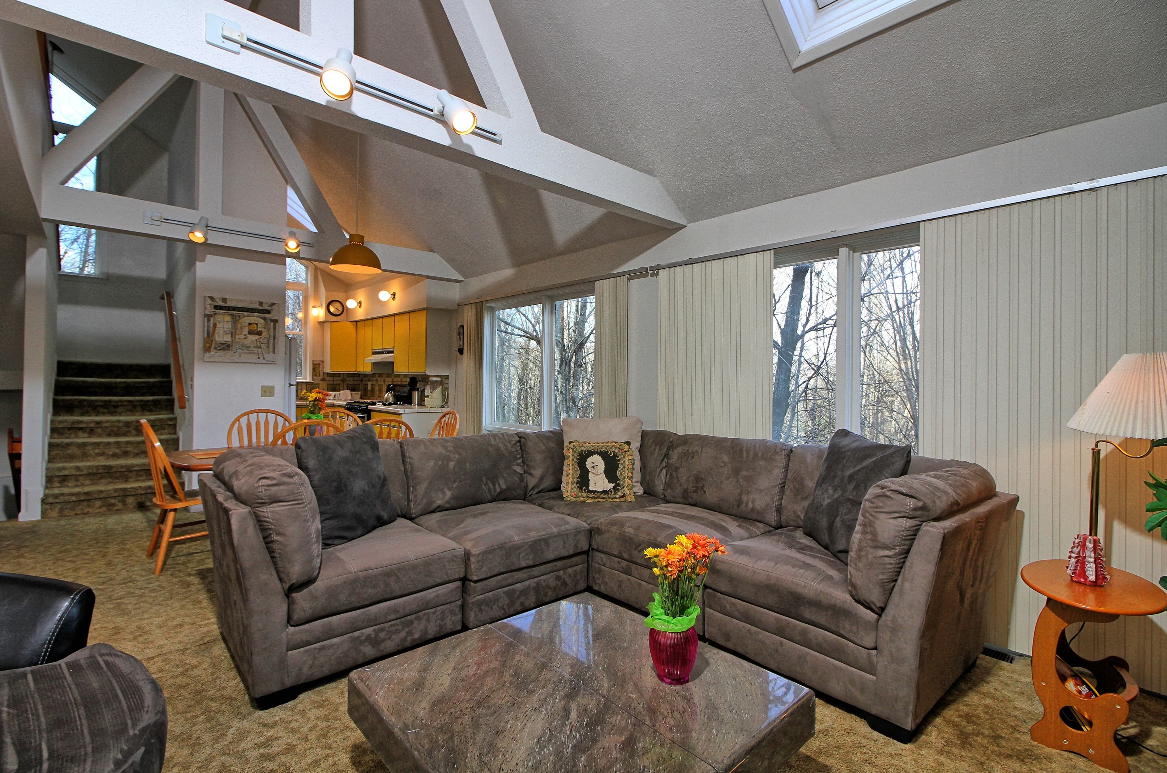 Spacious living room sofa