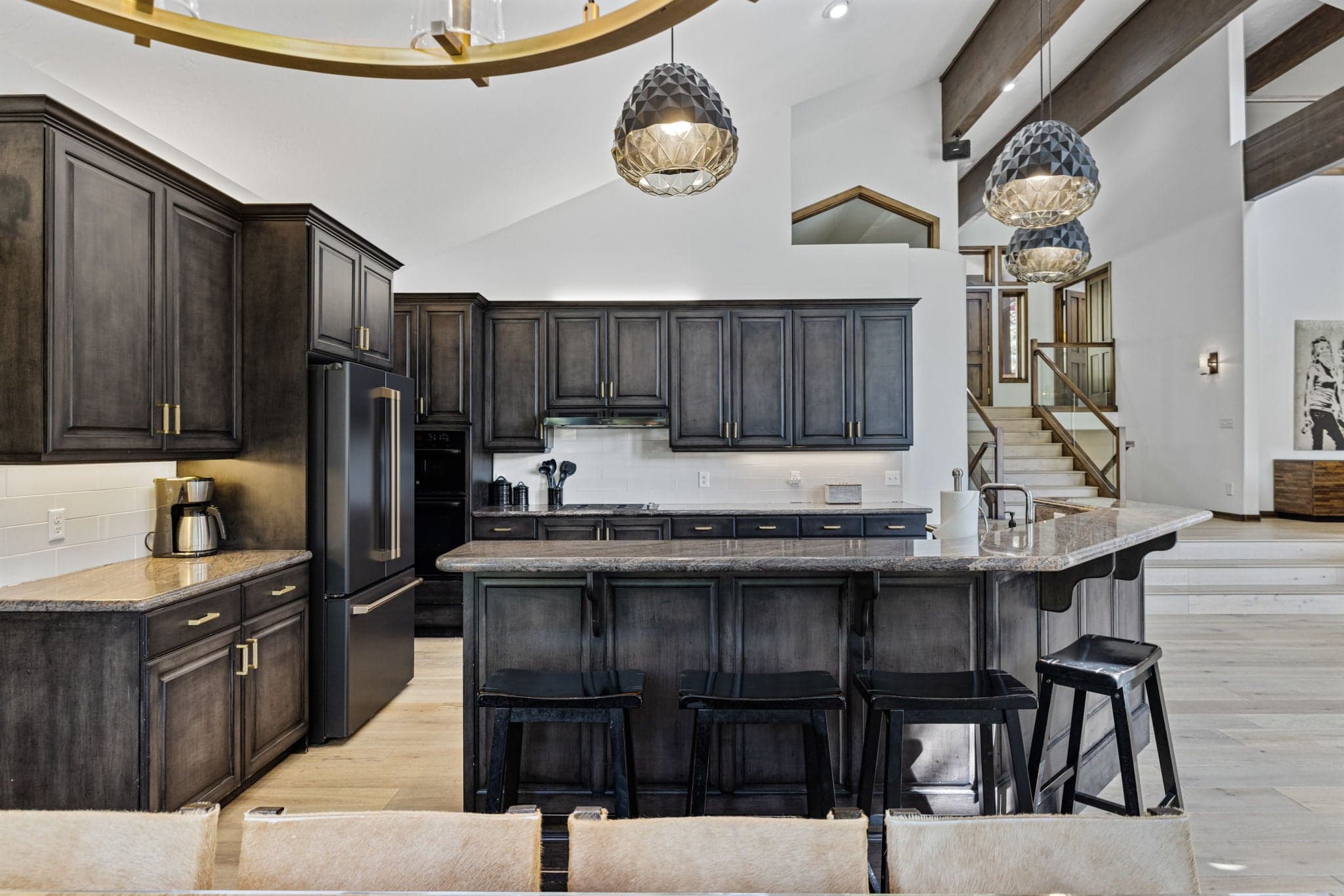 Kitchen Featuring an Island With Bar Seating.