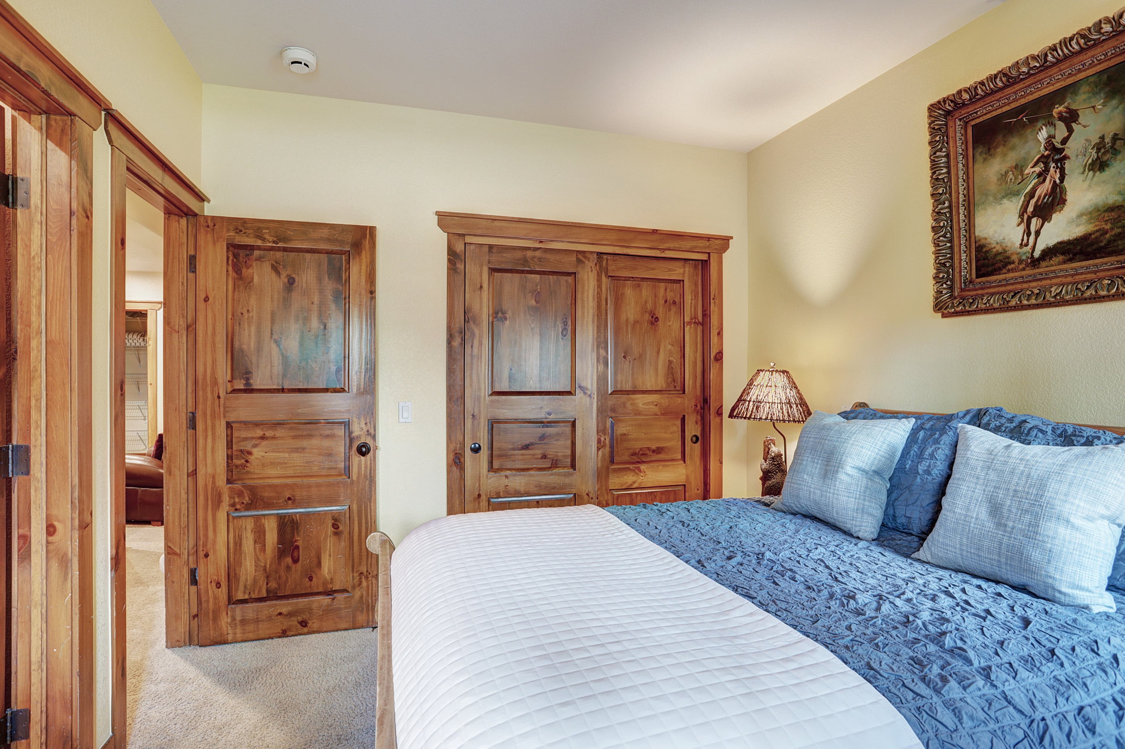 Cozy up in this quaint queen bedroom - Amber Sky Breckenridge Vacation Rental