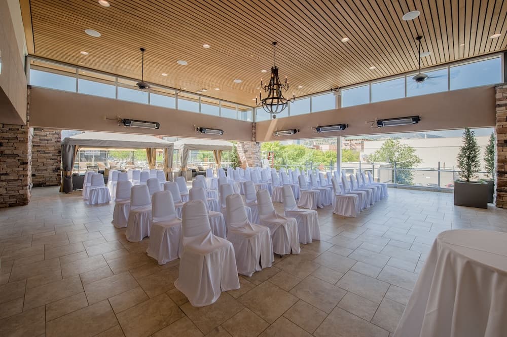 Outdoor wedding area