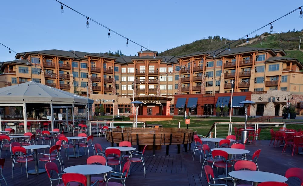 Outdoor banquet area
