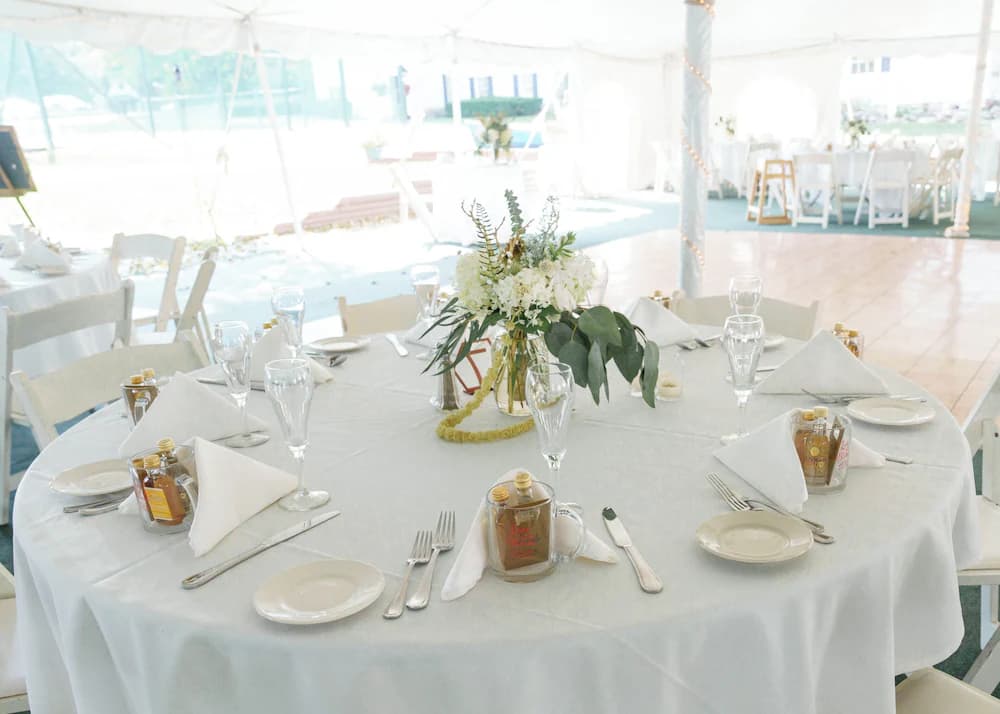 Outdoor wedding area