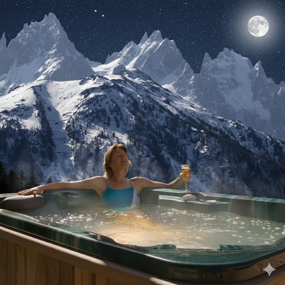 Outdoor spa tub