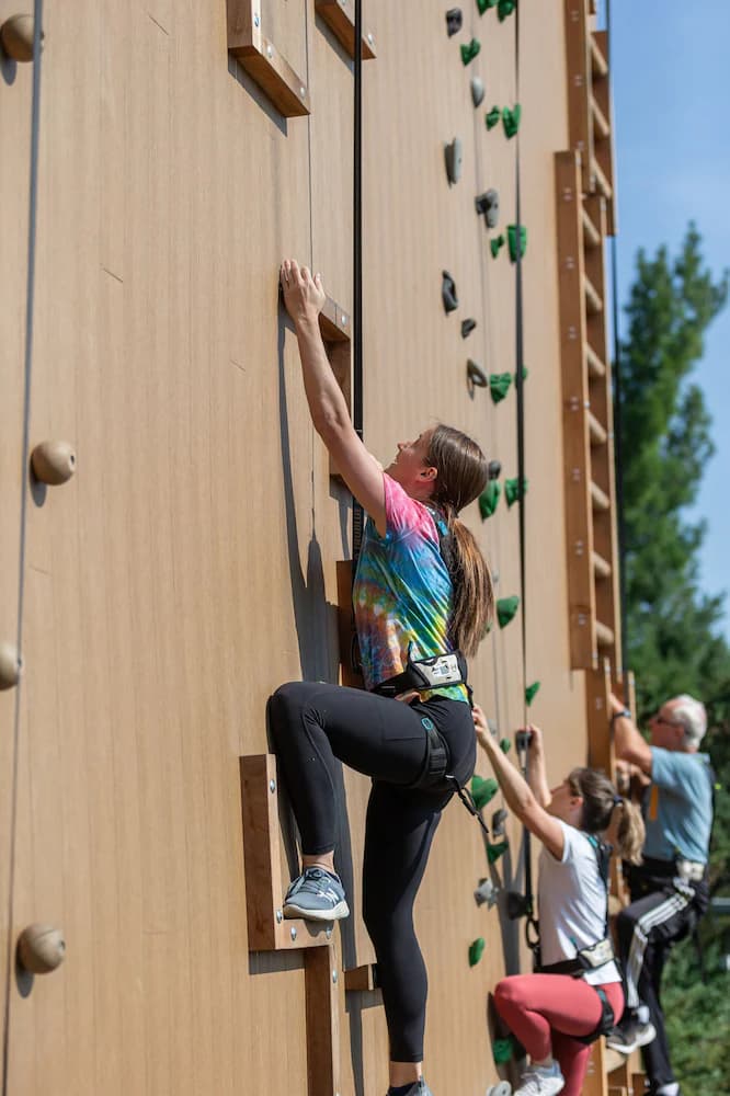 Outdoor rock climbing