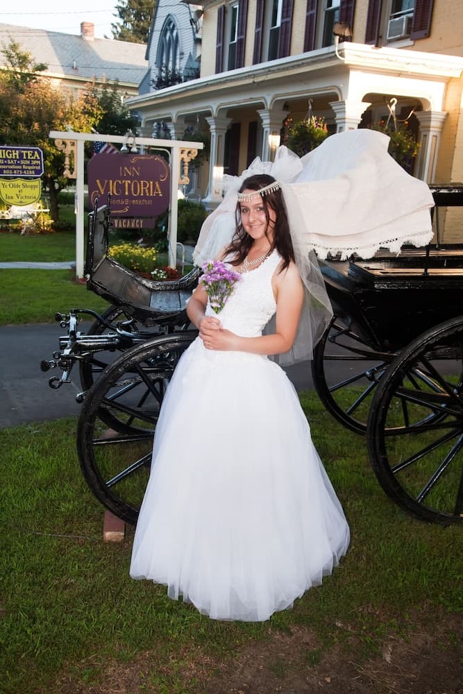 Outdoor wedding area