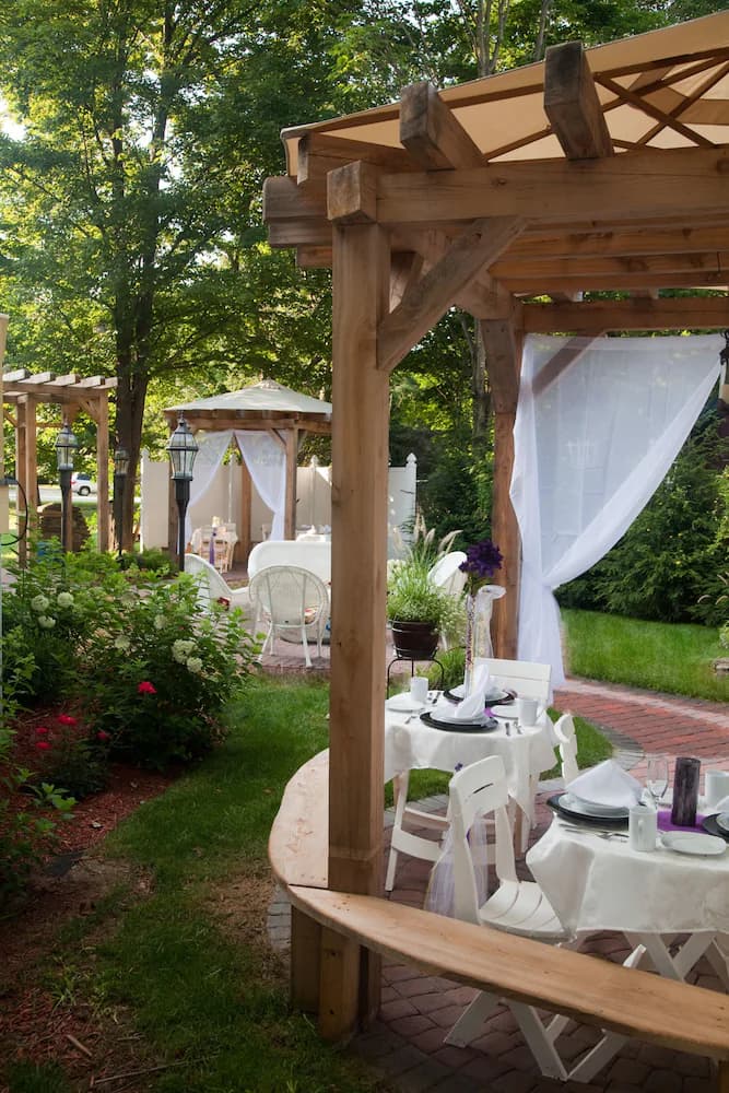Outdoor banquet area