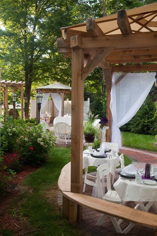 Outdoor banquet area