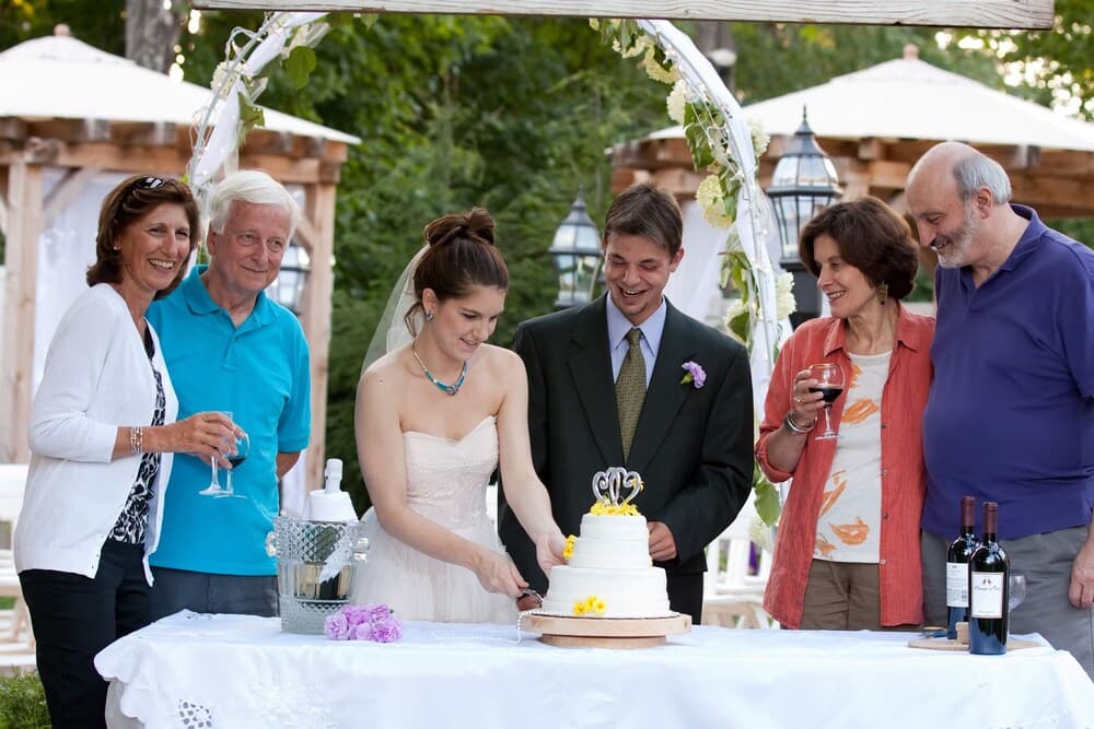 Outdoor wedding area