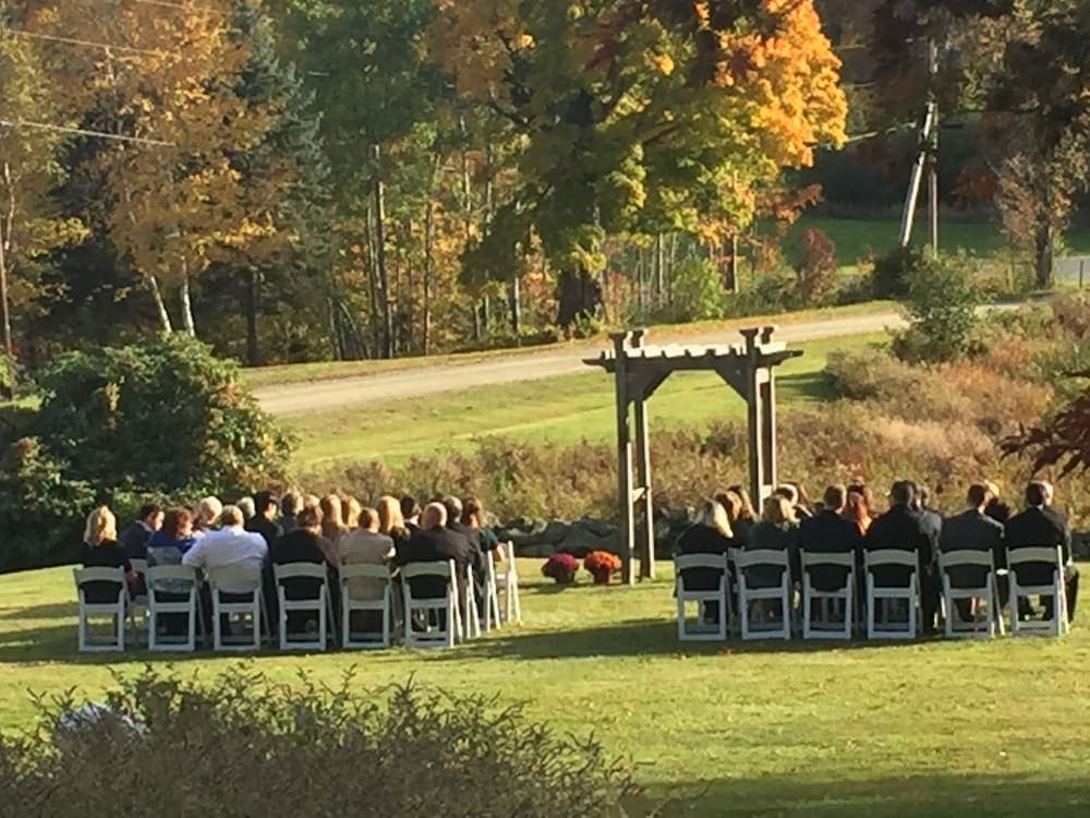 Outdoor wedding area