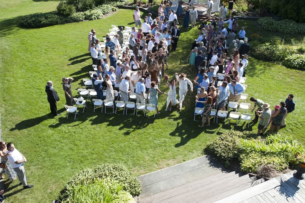Outdoor wedding area