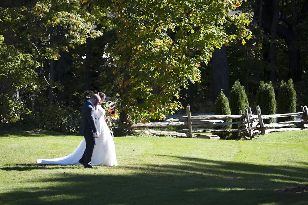 Outdoor wedding area