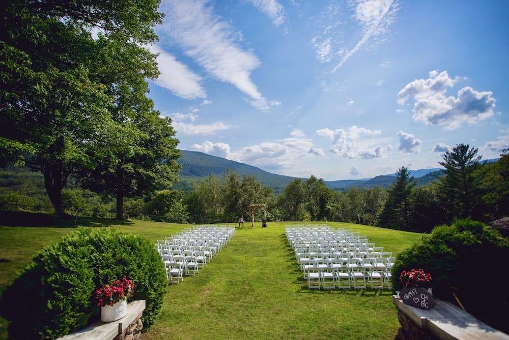 Outdoor wedding area