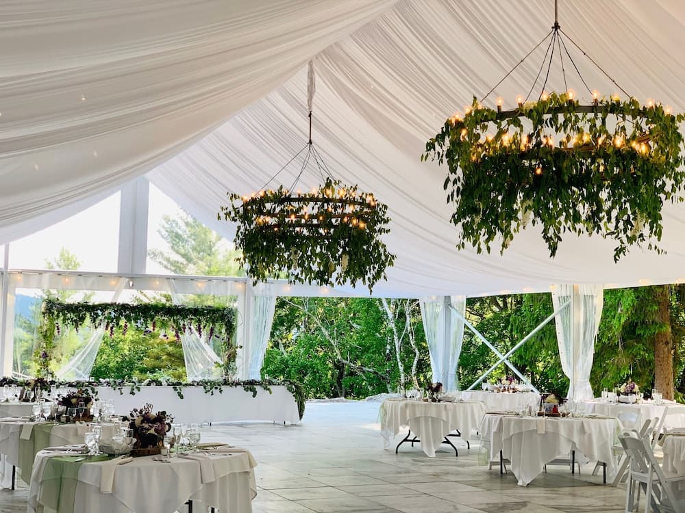 Outdoor wedding area