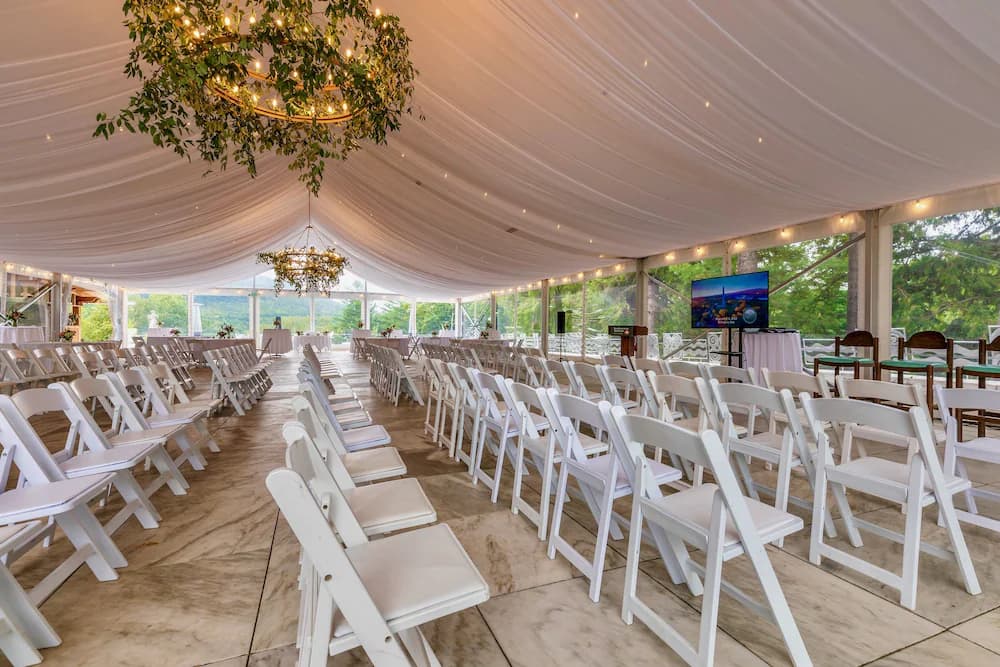 Outdoor wedding area