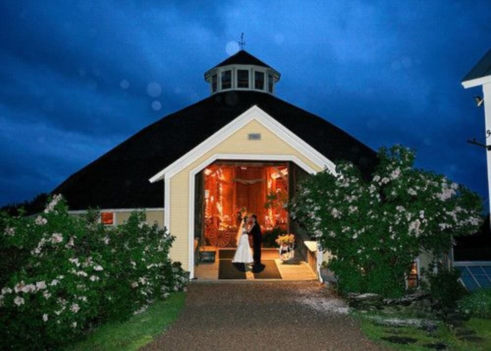 Outdoor wedding area