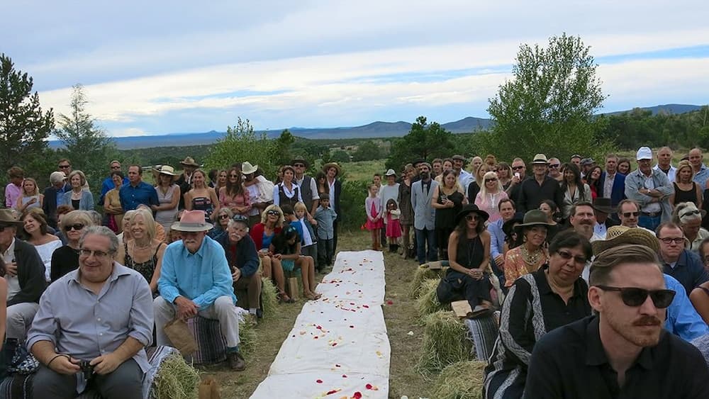 Outdoor wedding area