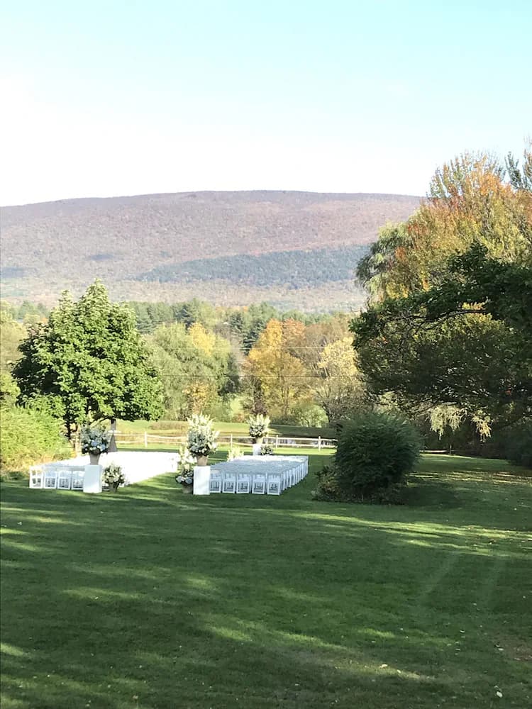 Outdoor wedding area