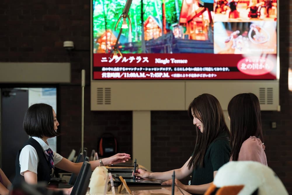 Check-in/check-out kiosk
