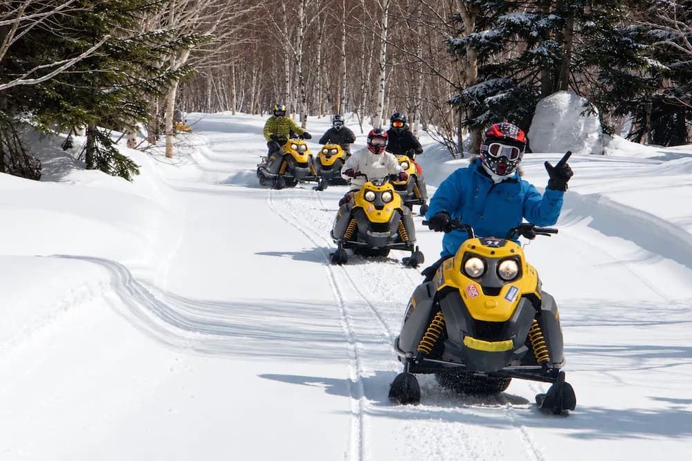 Snowmobiling