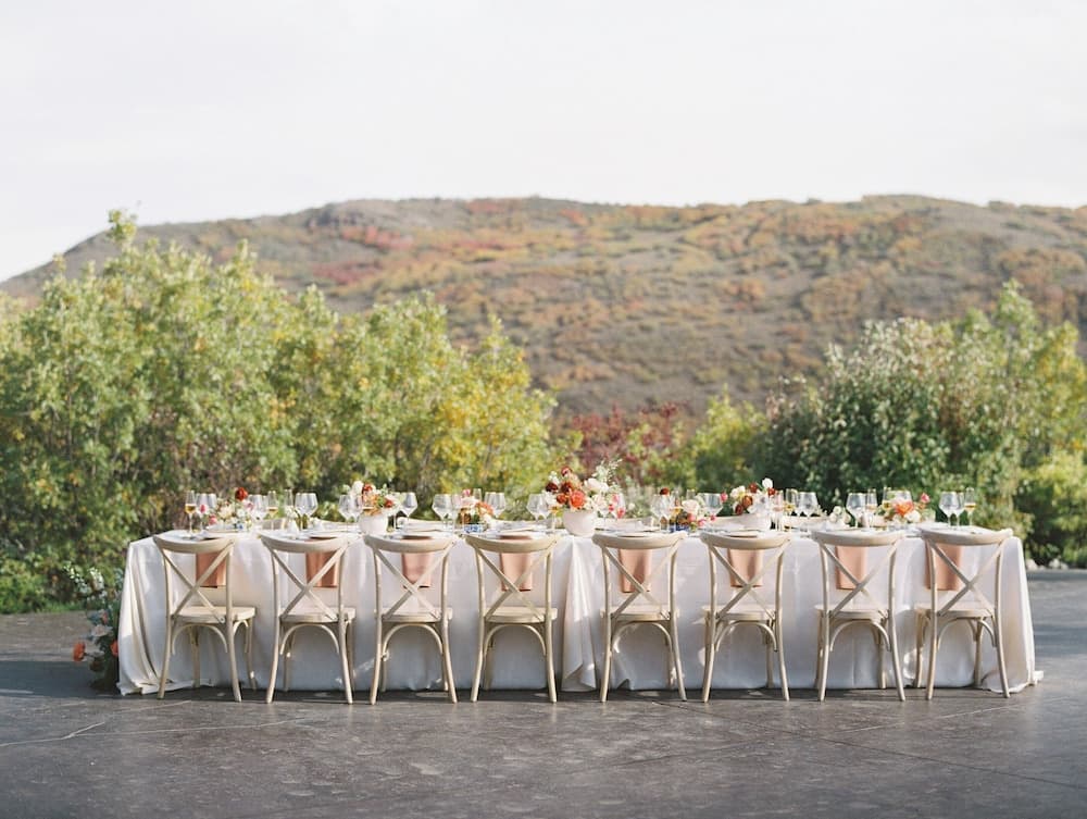Outdoor banquet area