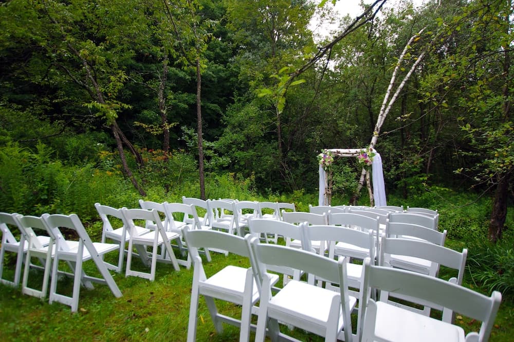 Outdoor wedding area