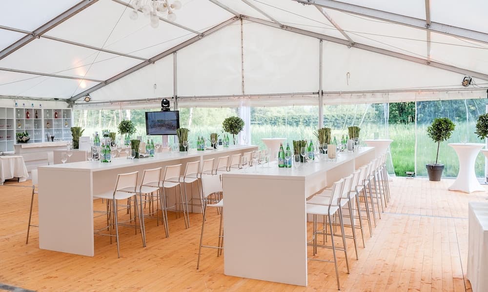 Outdoor wedding area