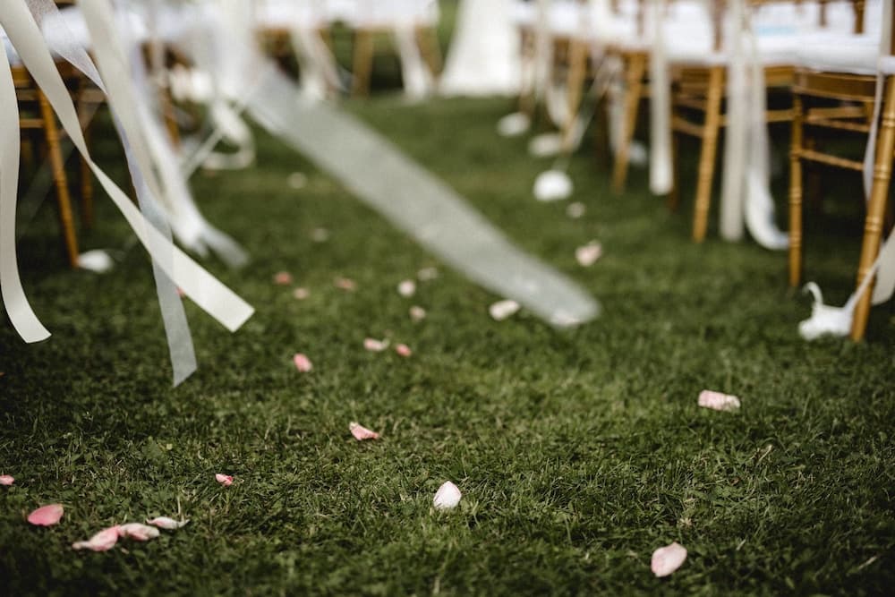 Outdoor wedding area