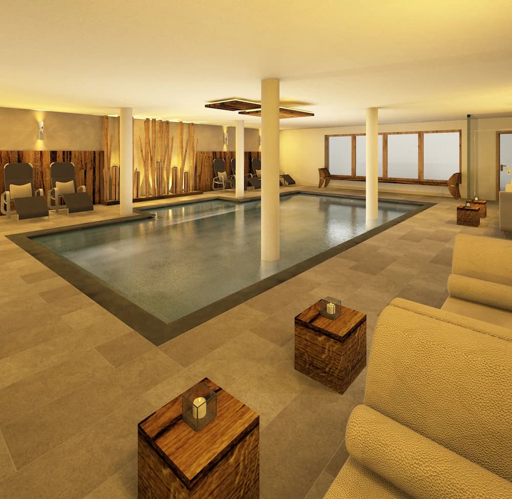 Indoor spa tub