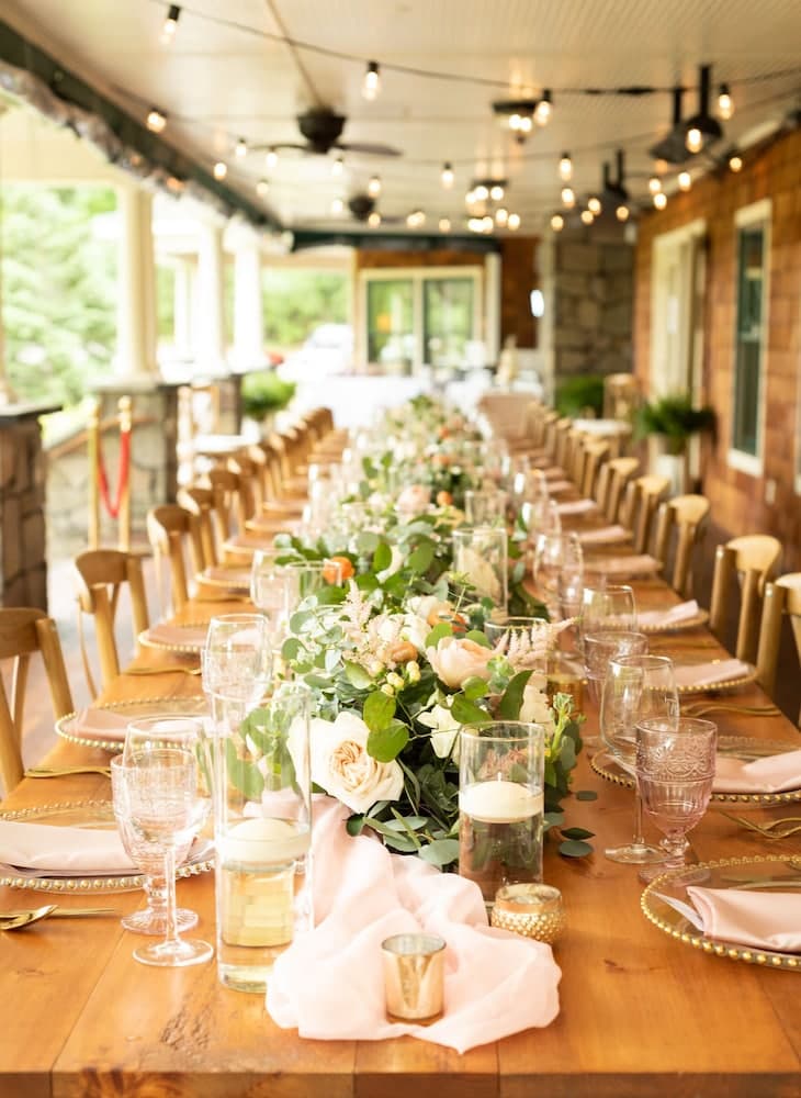 Outdoor wedding area