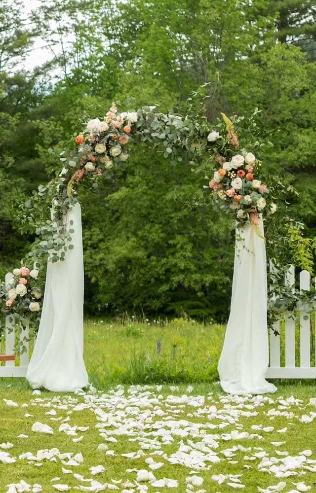 Outdoor wedding area