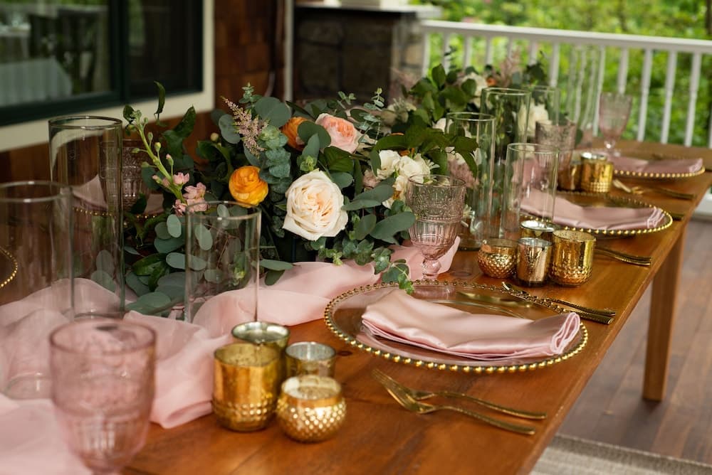 Outdoor wedding area