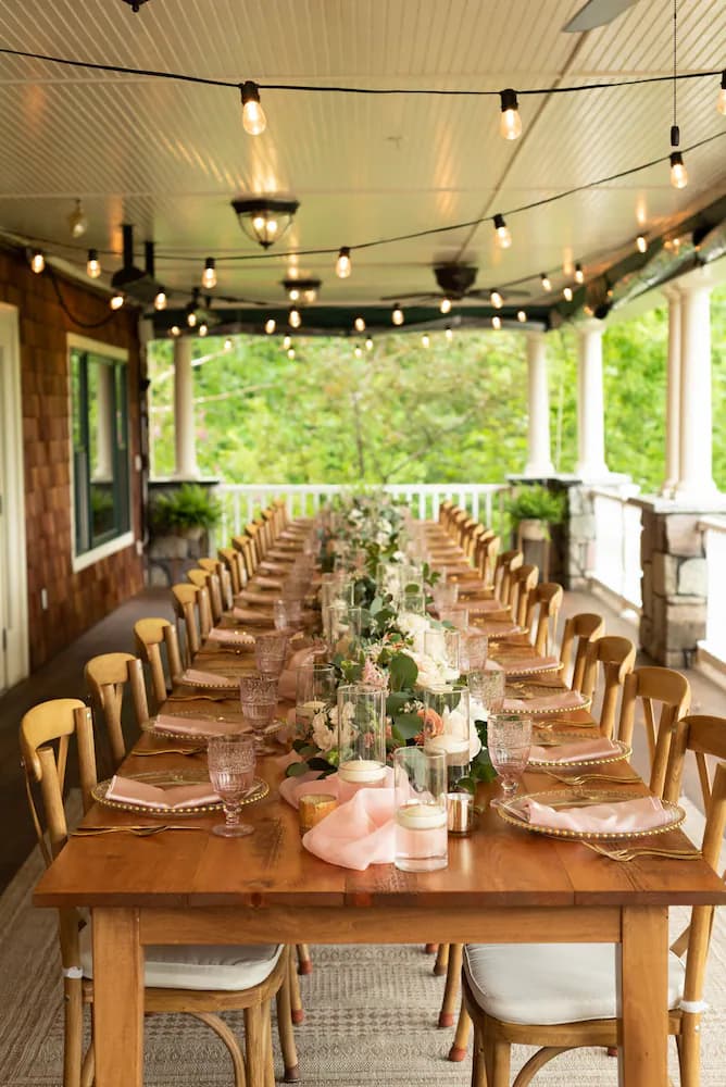 Outdoor wedding area