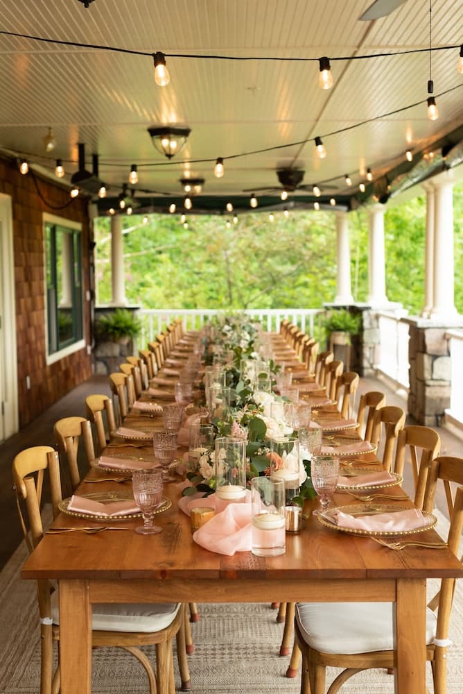 Outdoor wedding area